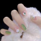 Lianfudai Blooming Gradient Piece Removable Finished Wear Nail Art