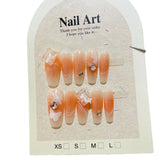 Lianfudai Butterfly Cat Long Finished Beauty Removable Nail Art