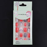 Lianfudai Children's Fake Nails Pieces Boxed Wear Armor Nail Art