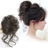 long Lazy Style Hair Clip Flower Bud Ball Head Female Natural Fluffy Long Beard Hair Bag Wig Set Ponytail Wig Ring Hairpin