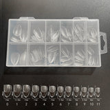 Lianfudai Boxed Tips Seamless Transparent French Square Nail Art