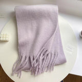 2000s fashion Autumn and Winter New Maillard Cashmere-like Plaid Scarf Women's Winter High-Grade Versatile Shawl Thickened Warm Scarf