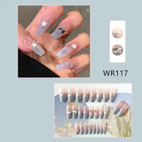 Lianfudai Blooming Gradient Piece Removable Finished Wear Nail Art