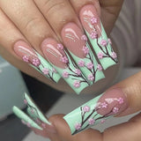 Lianfudai Chinese Style Water Pipe Flower French Nail Art