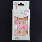 Lianfudai Children's Fake Nails Pieces Boxed Wear Armor Nail Art