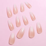 Lianfudai Almond Manicure Simple Gentle Fake Patch Nail Art