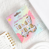 Lianfudai Children's Cartoon Wear Cute Pieces Adhesive Glitter Nail Art