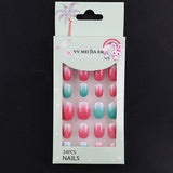 Lianfudai Children's Fake Nails Pieces Boxed Wear Armor Nail Art