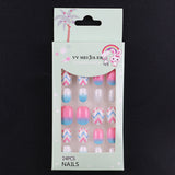 Lianfudai Children's Fake Nails Pieces Boxed Wear Armor Nail Art