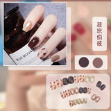 Lianfudai Armor Cute Short Cartoon Cream Leopard Print Nail Stickers