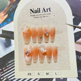 Lianfudai Butterfly Cat Long Finished Beauty Removable Nail Art