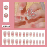 Lianfudai Blooming Gradient Piece Removable Finished Wear Nail Art