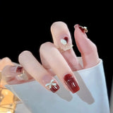 Lianfudai Armor Removable Fake Nails Thin Cute Nail Art