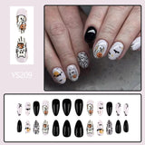 Lianfudai Black White Contrast Color Cute Animal Nail Art