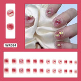 Lianfudai Blooming Gradient Piece Removable Finished Wear Nail Art