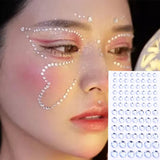 Lianfudai Clear Face Gems Self Adhesive Face Rhinestone Makeup Festival Crystal Hair Gems Suitable for Face Hair Eyes Cosmetics Nails Body