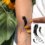 Lianfudai New Waterproof Temporary Tattoo Sticker Body Makeup Flame Finger Tattoos Smiley Black Square Rose Flower Art Flash Fake