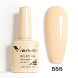 Lianfudai Venalisa Nail Gel Polish Jelly Color HEMA FREE Nude Pink Semi Permanent Soak Off UVLED Gel Nail Polish Sparkle Gel Varnish