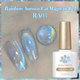 Lianfudai 10ml Auroras Blue Cat Magnetic Gel Nail Polish for Winter Nails Jelly Glass Water Light Varnis Semi Permanent Nail