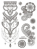 Lianfudai Size:158*120mm New Butterfly Tattoo Plain Flower Sexy Finger Collarbone Dark Waterproof Temporary Tattoo Sticker