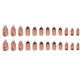 Lianfudai 24Pcs Halloween False Nails with Almond Head Design Mid-length French Fake Nails Bat Wearable Oval Press on Nails Manicure Tools