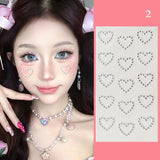 Lianfudai 3D Face Jewelry Love Diamond Stickers Face Body Rhinestones Sticker Star Eye Makeup Drill Fake Tattoo Party Festival Makeup