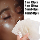 Lianfudai 3mm/4mm/5mm/6mm 3D Pearl Face Jewels Eyeshadow Stickers Self Adhesive Face Body Eyebrow Diamond Nail Stickers Diamond Decoration