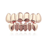 Lianfudai 18K Hip Hop Smooth Rose Gold Teeth Gun Black Smooth Teeth Decoration Hip Hop Popular Jewelry