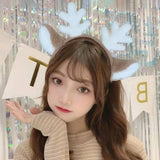 Lianfudai Antler Headband  Attractive Xmas Cute Animal Deer Horn Hair Hoop  Cute Christmas Hair Hoop