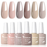 Lianfudai Venalisa Nail Gel Polish Jelly Color HEMA FREE Nude Pink Semi Permanent Soak Off UVLED Gel Nail Polish Sparkle Gel Varnish