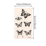 Lianfudai Waterproof Temporary Tattoo Sticker Black Rose Butterfly Flash Tattoos Totem Line Body Art Hand Fake Tatoos Women Men