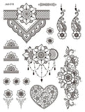 Lianfudai Size:158*120mm New Butterfly Tattoo Plain Flower Sexy Finger Collarbone Dark Waterproof Temporary Tattoo Sticker