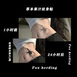 Lianfudai Sexy Tattoo Stickers Men's Temporary Fake Goth Tattoos Waterproof Heart Tatto Lasting Spider Art Cool Herb Juice Body Beauty