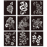 Lianfudai Hennas Tattoos Stencils Body Art Face Paint Stencils Hennas Tattoos Designs Templates Temporary Tattoos Sticker Reusable