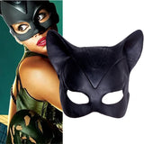 Lianfudai Sexy Cat Woman Selina Kyle Latex Mask Superhero Movie Cosplay Costume Halloween Party Masks