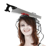 Halloween Horror Props Blood Fake Ax Saws Knife Headband for Halloween Party Masquerade Mischief Props Decoration Kids Toy Gifts