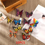 Lianfudai 12PCS/Set Butterfly Hair Clip Bride Wedding Headwear Hairpin DIY For Girl Hairclip Barrettes Hairgrip Hair Accessories