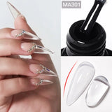 Lianfudai  7ml Dark Nude Rubber Base Gel Nail Polish Semi Permanent UV Gel LED Nail Art Varnish For Nails Manicure DIY Design