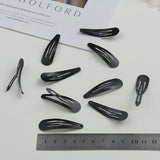 Lianfudai 10/6Pcs Y2K Style Women Barrette Headwear Simple Black Hairpins Girls BB Clips Headdress Barrettes Bobby Pin Hair Accessories