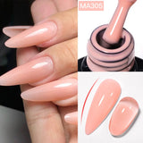 Lianfudai  7ml Dark Nude Rubber Base Gel Nail Polish Semi Permanent UV Gel LED Nail Art Varnish For Nails Manicure DIY Design