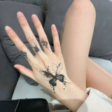 Lianfudai Herbal Butterfly Temporary Tattoos for Women Man Hand Y2K Tattoo Art Waterproof Tattoo Lasting Sticker Tatuajes Temporales