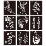 Lianfudai Hennas Tattoos Stencils Body Art Face Paint Stencils Hennas Tattoos Designs Templates Temporary Tattoos Sticker Reusable