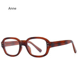 Lianfudai Women Finished Myopia Glasses Vintage Square Frame Blue Light Blocking Minus Eyeglasses Near Sight Eyewear Diopter 0 To -4.0