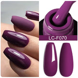 Lianfudai 7ML Auroras Thermal Gel Nail Polish Nude Dark Purple Glitter Gradient Temperature Color Changing Nail Art Gel Varnishes