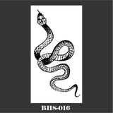 Lianfudai Black Snake Temporary Tattoo Stickers for Women Men Body Waist Lating Waterproof Fake Tattoo Dark Wine Big Size Snake Tattoo New