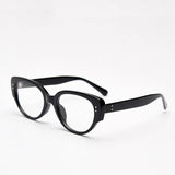 Lianfudai 2024 Fashion Unisex Cat Eye Plain Glasses for Men Women Pc Frame Glasses for Party Eyeglasses Metal Studs Square Frame Eyewear