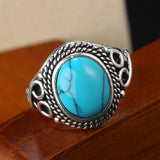 Lianfudai  Vintage Van Gogh's Oil Painting Cabochon Ring Starry Night Painting Jewelry Birthday Party Ring Accessories