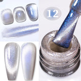 Lianfudai 10ml Auroras Blue Cat Magnetic Gel Nail Polish for Winter Nails Jelly Glass Water Light Varnis Semi Permanent Nail