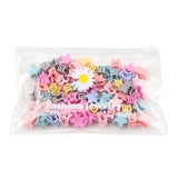 Lianfudai 30Pcs/Bag Mini Cute Hair Claws Clips For Girls Baby Colorful Hairpin Cartoon Rabbit Flower Crown Star Hair Clips Children Clamp