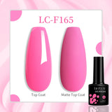 Lianfudai 7ML Aurora Top Coat Sparking Gel Nail Polish Semi Permanent UV Gel 2 In 1 Function Top Coat UV LED Nail Art Gel Varnish